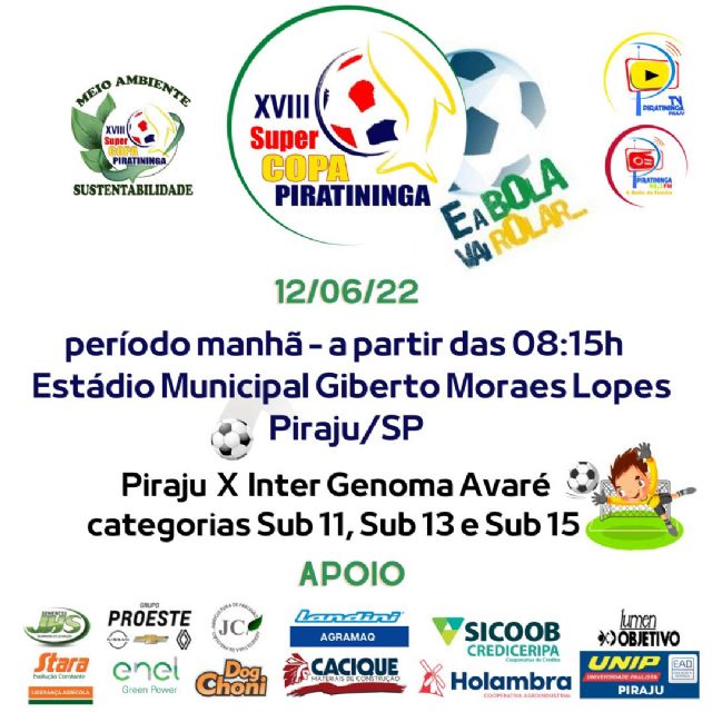 E A BOLA VAI ROLAR EM PIRAJU PELA MANH  12-06-22