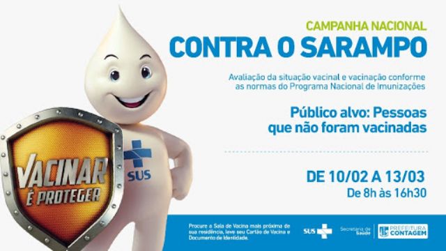 Campanha Nacional de Vacinao contra o Sarampo vai imunizar pessoas de 5 a 19 anos